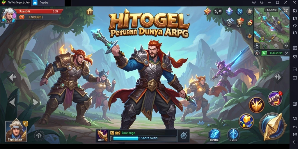 Gameplay epic HITOGEL dengan pertarungan ARPG yang seru.