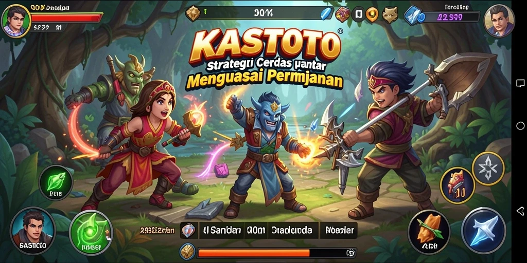 Tampilan screenshot gameplay KASTOTO yang mendebarkan dan strategis.