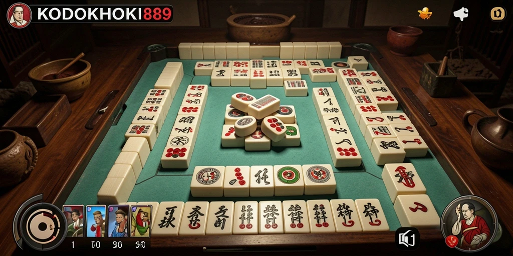 Tangkapan layar utama KODOKHOKI889 menunjukkan gameplay Mahjong yang menyenangkan.