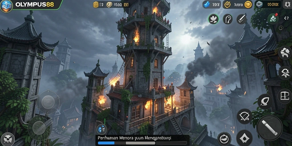 Gameplay menara pertahanan yang mendebarkan dan strategis di OLYMPUS88.