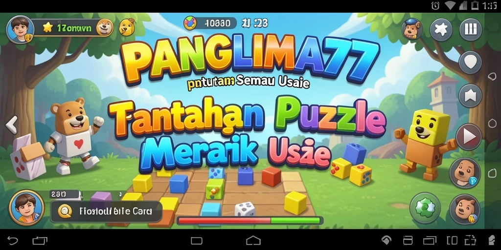Tampilan menarik gameplay Puzzle PANGLIMA77 yang menyenangkan.