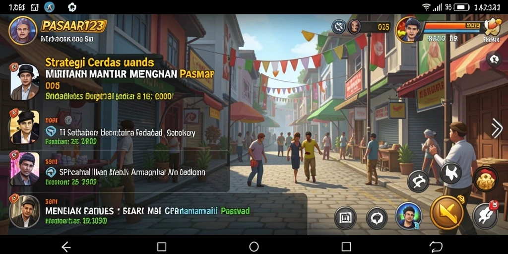 Tampilan gameplay PASAR123 yang menantang dan dinamis.